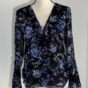 WHBM Floral Blouse